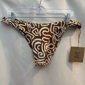 Stone Fox Luka Bikini Bottom Brown Rawhide Swirl XL